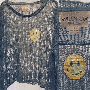 WILDFOX Brand ‘White Label’ Distressed Sweater